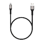 Дата-кабель Maxvi MC-21M USB-MicroUSB 2.4А, 1м, black-grey