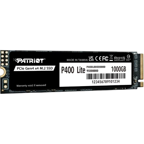 Накопитель SSD Patriot P400 Lite 1Tb M.2 2280 NVMe PCle 4.0 x4 R3500/W2700 TbW 560Tb 3D NAND with HS