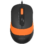 Мышь проводная A4Tech Fstyler FM10S черный/оранжевый, 1600 dpi, USB, кнопки - 4