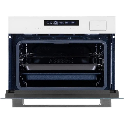 Духовой Шкаф электрический с паром Maunfeld MCMO5016STGW, 50л, дверца с 2 стеклами, белый