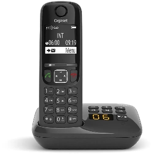 Радиотелефон Dect Gigaset AS690A черный автооветчик АОН