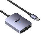 Кард-ридер Netac Flash WK12/серый/SD/SDHC/SDXC/microSD/microSDHC/microSDXC/USB 3.0 Type-C/пластик