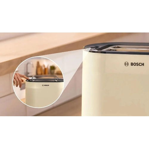 Тостер Bosch TAT2M127 бежевый, 950 Вт, 2 слота