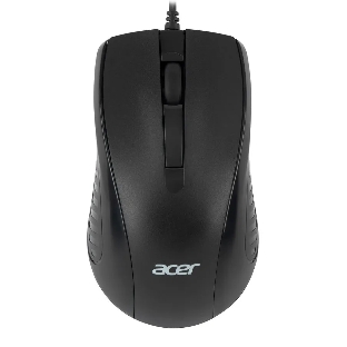 Мышь проводная Acer OMW136 черный, 1200 dpi, USB, кнопки - 3
