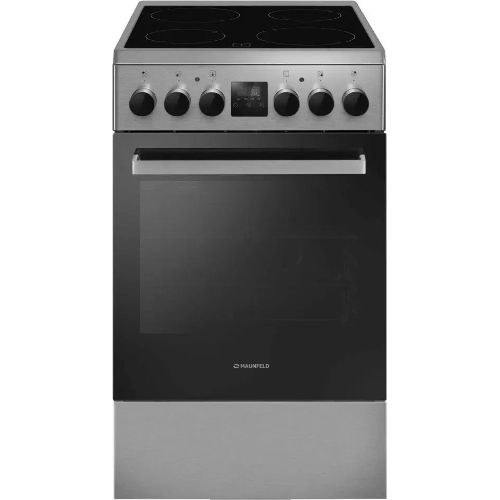 Плита электрическая Maunfeld MEC55CS08D серебристый, конфорок 4 шт, духовка 60 л, 50 см x 85 см x 60 см
