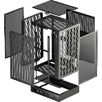 Компьютерный корпус Deepcool CH170 DIGITAL черный без БП mini-ITX 1x120мм 1xUSB 2.0 1xUSB 3.0 audio bott PSU