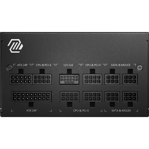 Блок питания MSI ATX 750W MAG A750GL PCIE5 Gen.5 80 PLUS gold (20+4pin) APFC 120мм fan 8xSATA Cab Manag RTL