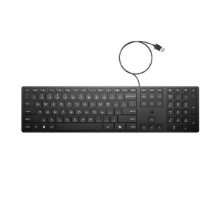 Клавиатура HP 320K проводная, USB Type-A, чёрный