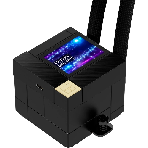 Система жидкостного охлаждения Thermalright Core Matrix 240 Vision (240мм, LED, Black, ARGB/Fans: 2x120мм, 68.9CFM, 28.2dBA, 2000RPM/Pump height 64.4мм, Rad thickness 27мм/S: 1700, 1200, 1851, 115X, AM5, AM4)