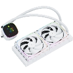 Система жидкостного охлаждения Thermalright Frozen Horizon 240 Digital (240мм, LED temp., White, ARGB/Fans: 2x120мм, 68.9CFM, 28.2dBA, 2000RPM/Pump height 53.2мм, Rad thickness 27мм/S: 1700, 1200, 1851, 115X, AM5, AM4)