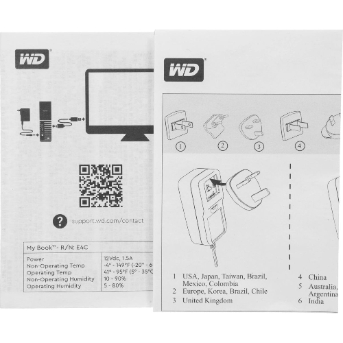 Внешний HDD Western Digital My Book WDBBGB0240HBK, 24Tb, USB 3.2 Gen 1 Type-A, 5400 rpm, черный