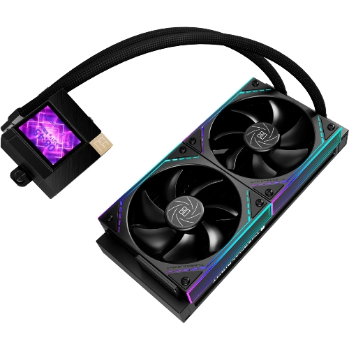 Система жидкостного охлаждения Thermalright Core Matrix 240 Vision (240мм, LED, Black, ARGB/Fans: 2x120мм, 68.9CFM, 28.2dBA, 2000RPM/Pump height 64.4мм, Rad thickness 27мм/S: 1700, 1200, 1851, 115X, AM5, AM4)