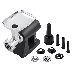Мясорубка электрическая BBK MG3000 черный, 2500 Вт, 2.5 кг/мин, реверс, защита от перегрузки, металлический лоток, насадки - 7