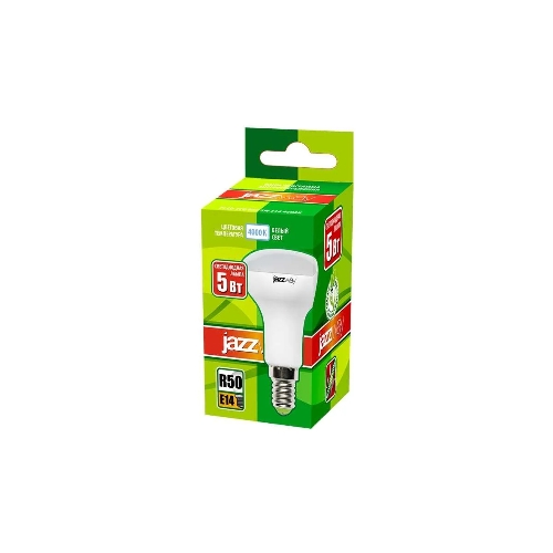 Лампа светодиодная JazzWay PLED-ECO-R50 5Вт 4000К белый E14 400лм 220-240В