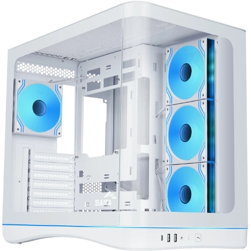 Корпус SAMA V62S, Midi-Tower, белый, 4 x 120 мм