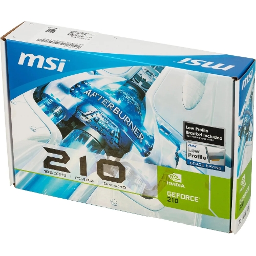 Видеокарта MSI N210-1GD3/LP NVIDIA GeForce 210 1024Mb 64 DDR3 460/800 DVIx1/CRTx1 Ret