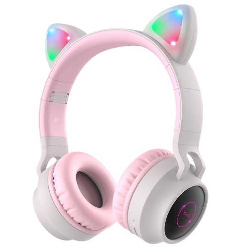 Беспроводные/проводные наушники Hoco W27 серый, накладные, Bluetooth + проводной, 