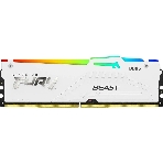 Оперативная память Kingston Fury Beast, DDR5, 16Gb (1x16Gb), 6400MHz, CL32, DIMM, с радиатором, RGb, белый