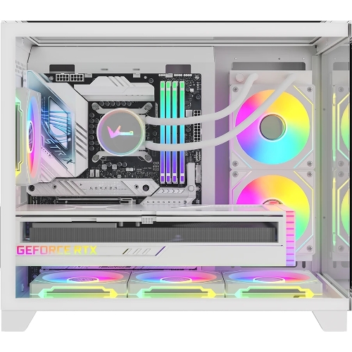 Компьютерный корпус AeroCool/Formula Crystal Z9ML Floe белый без БП mATX 4x120мм 2xUSB 3.0 1xUSB3.1 audio bott PSU