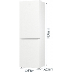 Холодильник Gorenje NRK619EEW4 белый двухкамерный 203/99л морозилка снизу, No Frost