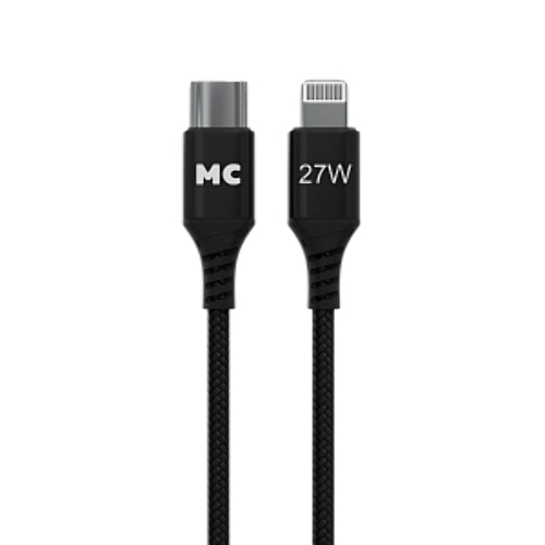 Кабель MORE CHOICE (4620202554178) K69ia 2м USB 3.0A PD 27W для Lightning ng 8-pin Type-C - 2м, черный