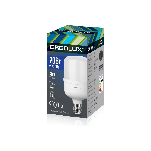 Лампа светодиодная ERGOLUX (14332) LED-HW-90W-E40-6K серия PRO