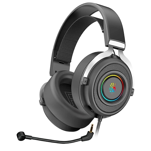 Гарнитура Bloody G535P чёрный/серебристый, проводная, подсветка