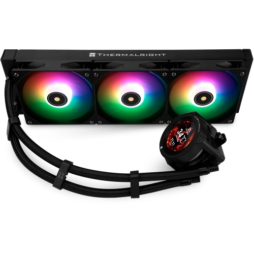 Система жидкостного охлаждения Thermalright Core Vision 360 (360mm, LED, Black, ARGB/Fans: 3x120mm, 72.37CFM, 27.7dBA, 2000RPM/Pump height 66mm, Rad thickness 27mm/S: 1700, 1200, 1851, 115X, 2011, 2066, AM5, AM4)