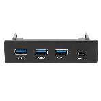 Планка USB 3.0 на переднюю панель 3.5" Gembird, FP3.5-USB3-3A1C, USB/Type-C, USB-A 3.0/Type-C