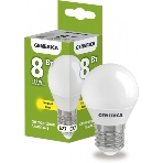 Лампа cветодиодная LED G45 IEK LL-G45-08-230-30-E27-G шар 8Вт 230В 3000К E27 GENERICA