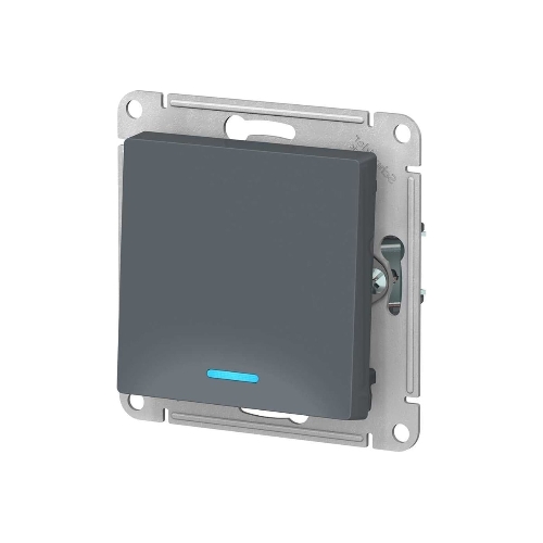 Механизм выключателя 1-кл. СП AtlasDesign 10А IP20 (сх. 1а) 10AX с подсветкой грифель