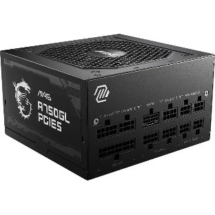 Блок питания MSI ATX 750W MAG A750GL PCIE5 Gen.5 80 PLUS gold (20+4pin) APFC 120мм fan 8xSATA Cab Manag RTL