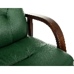 Кресло Бюрократ T-9928WALNUT-CF зеленый, кожа