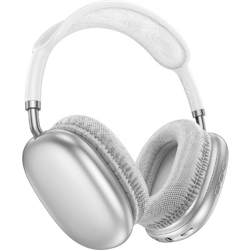 Беспроводные/проводные наушники Borofone BO22 Plus серебристый, накладные, Bluetooth + проводной, складная конструкция, микрофон, до 12 ч