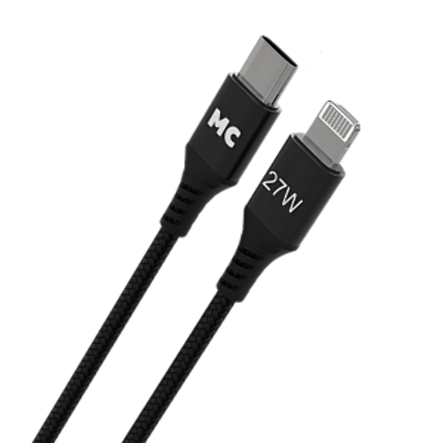 Кабель MORE CHOICE (4620202554178) K69ia 2м USB 3.0A PD 27W для Lightning ng 8-pin Type-C - 2м, черный