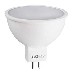 Лампа светодиодная JazzWay PLED-ECO-JCDR 5Вт 3000К теплый белый GU5.3 400лм 220-240В