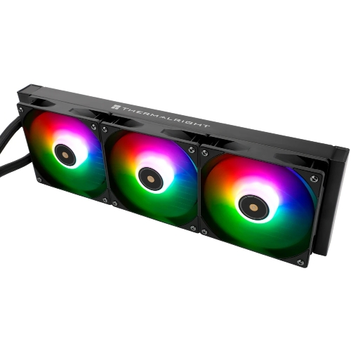 Система жидкостного охлаждения Thermalright Core Vision 360 (360mm, LED, Black, ARGB/Fans: 3x120mm, 72.37CFM, 27.7dBA, 2000RPM/Pump height 66mm, Rad thickness 27mm/S: 1700, 1200, 1851, 115X, 2011, 2066, AM5, AM4)