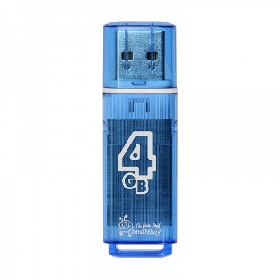 Флешка USB Smartbuy Glossy series Blue (SB4GbGS-B), 4Gb, USB 2.0, R/W 25/15, синий