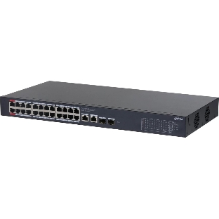 Коммутатор Dahua DH-CS4228-24GT-375, 24×1 Гбит/с + 2×1 Гбит/с Combo + 2×1 Гбит/с SFP, управляемый