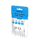 Проводные наушники Maxvi MHF-17 Easy белый, внутриканальные, проводной (jack 3.5 мм), встроенный микрофон