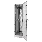 Шкаф телекоммуникационный напольный 42U (600 × 1000) дверь перфорированная, задние двойные перф.