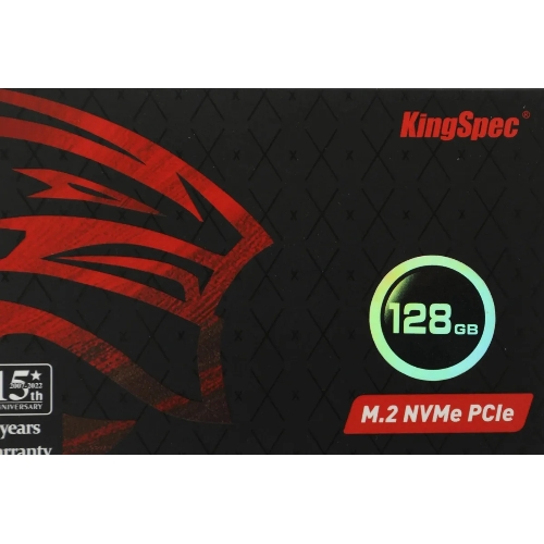 Накопитель SSD KingSpec NE-128, 128Gb, PCIe 3.0 x4, M.2 2280, R/W 1800/600