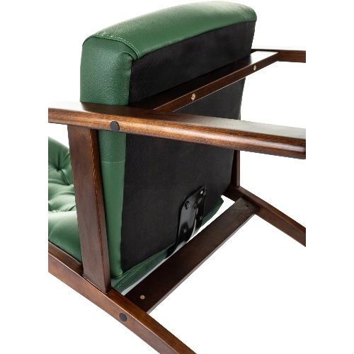 Кресло Бюрократ T-9928WALNUT-CF зеленый, кожа