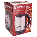 Чайник электрический ВАСИЛИСА ВА-1035 1.8 л, стекло, коричневый, 1500 Вт, (12)