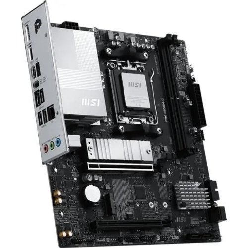 Материнская плата MSI PRO B850M-G, AM5, AMD B850, 2xDDR5, 4xSATA, 2xM.2, 1xPCIe 5.0 x16, 1xPCIe 4.0 x4, 1xDP, 1xHDMI, 1x5Gb LAN, 1xUSB-C 5Gbps, 3xUSB-A 5Gbps, 2xUSB-A 2.0, 3x3.5 мм, 7.1, mATX
