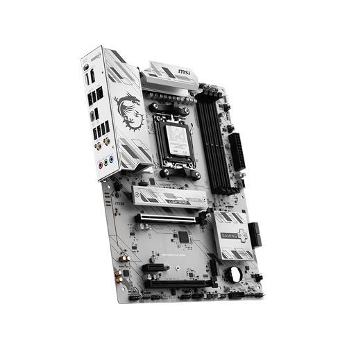 Материнская плата MSI B850 GAMING PLUS WIFI6E, AM5, AMD B850, 4xDDR5, 4xSATA, 2xM.2, 1xPCIe 4.0 x16, 1xPCIe 4.0 x4, 1xPCIe 3.0 x1, 1xDP, 1xHDMI, 1x2.5Gb LAN, Wi-Fi 6E, Bluetooth 5.3, 1xUSB-C 10Gbps, 3xUSB-A 10Gbps, 4xUSB-A 5Gbps, 2x3.5 мм, 7.1, ATX