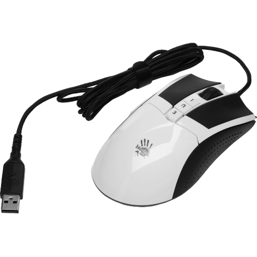 Мышь проводная A4Tech Bloody W90 Max белый/черный, 10000 dpi, USB, кнопки - 10