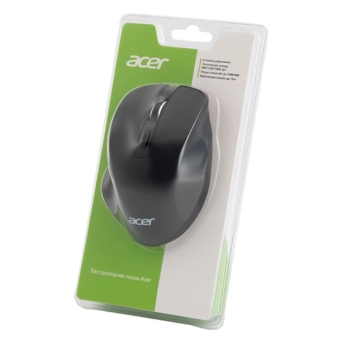 Мышь беспроводная Acer OMR140 черный, 1600 dpi, радиоканал, USB, кнопки - 6