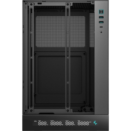 Компьютерный корпус Deepcool CH170 DIGITAL черный без БП mini-ITX 1x120мм 1xUSB 2.0 1xUSB 3.0 audio bott PSU