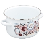 Кастрюля Appetite 1RD181М Roses эмалированная сталь, цилиндрическая 3 л